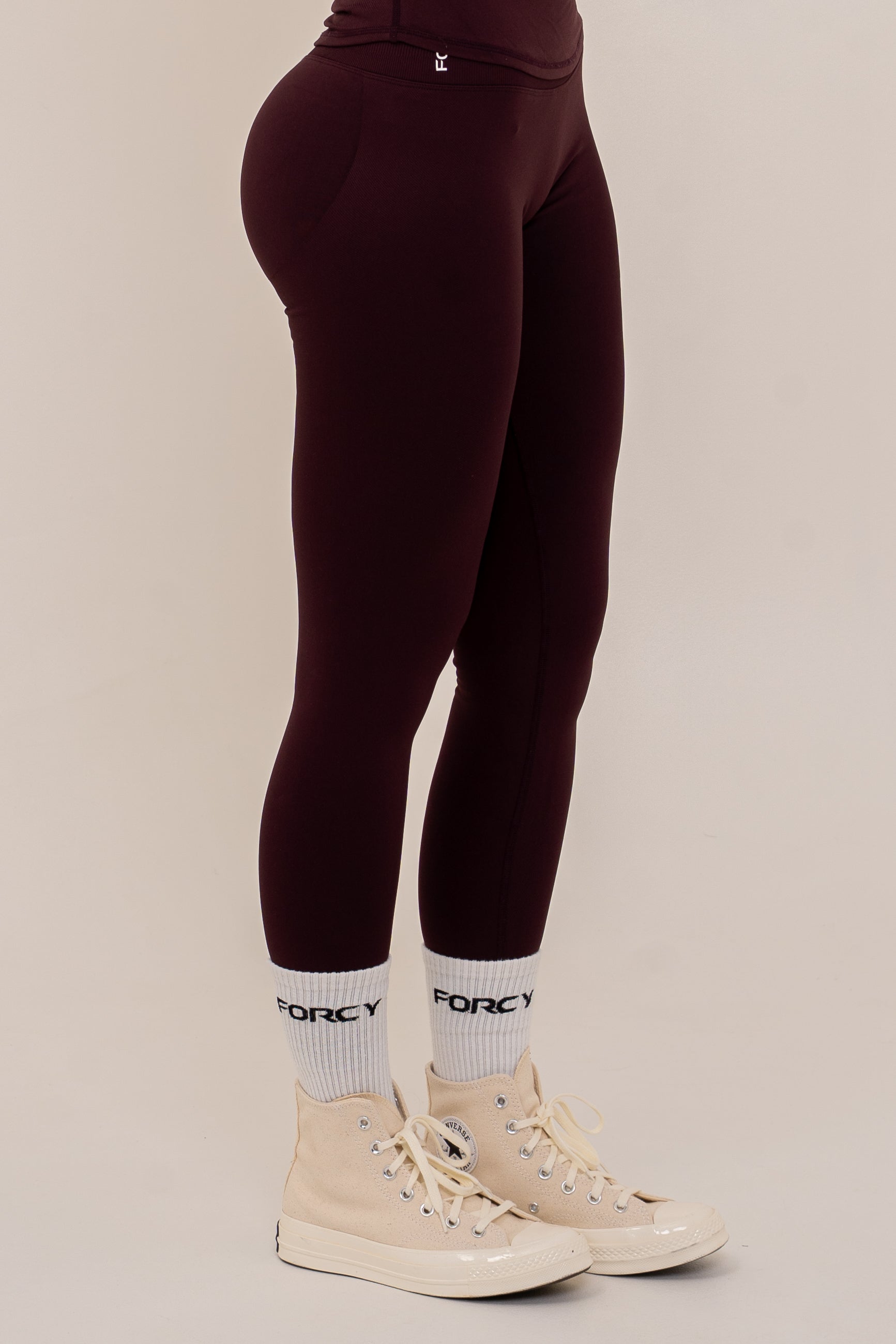 Bolt scrunch leggings - Cherry