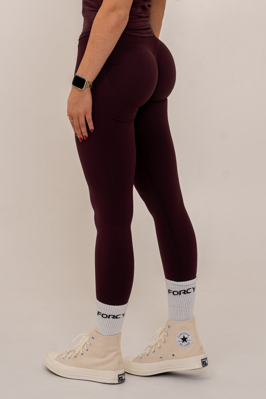 Bolt scrunch leggings - Cherry