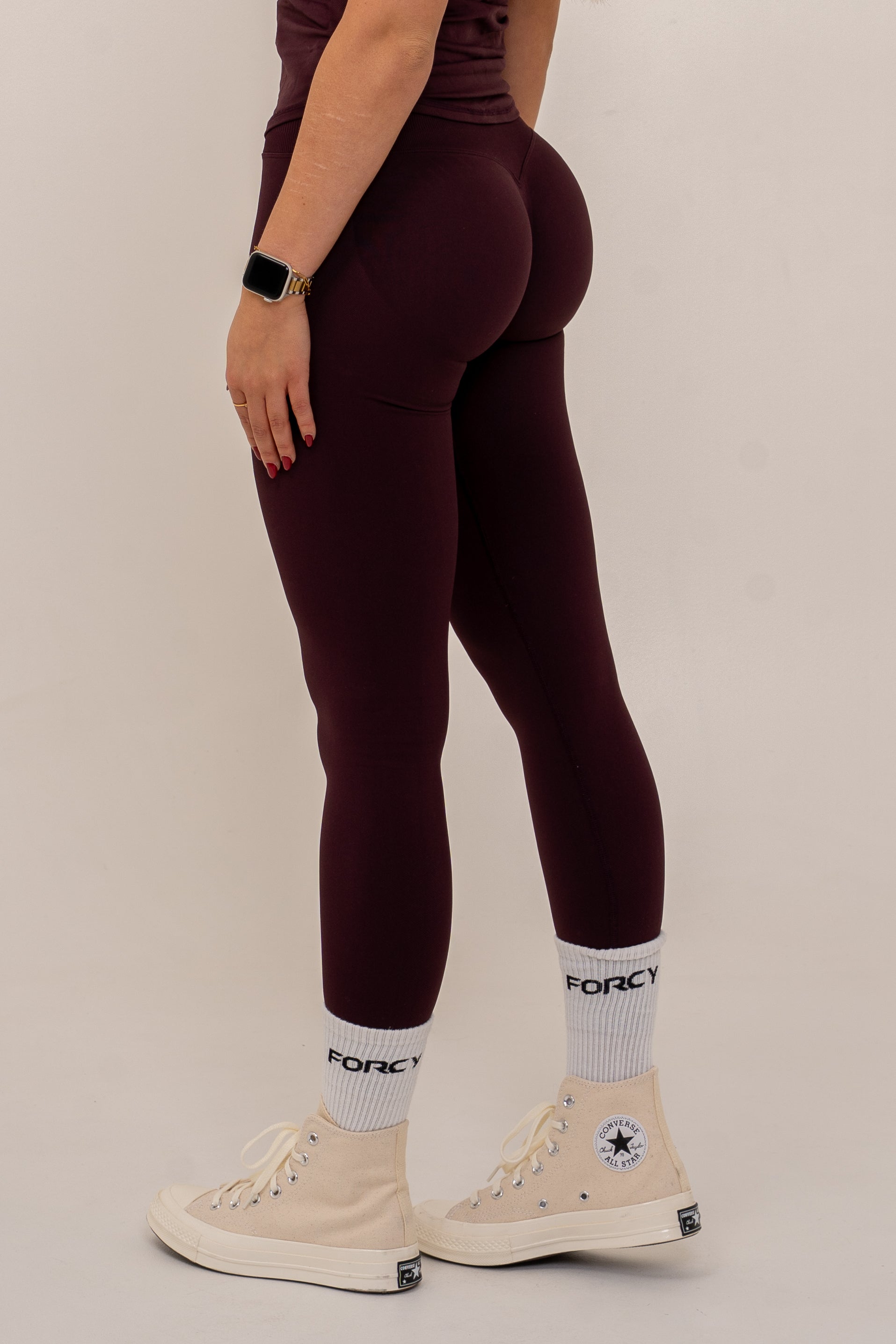 Bolt scrunch leggings - Cherry