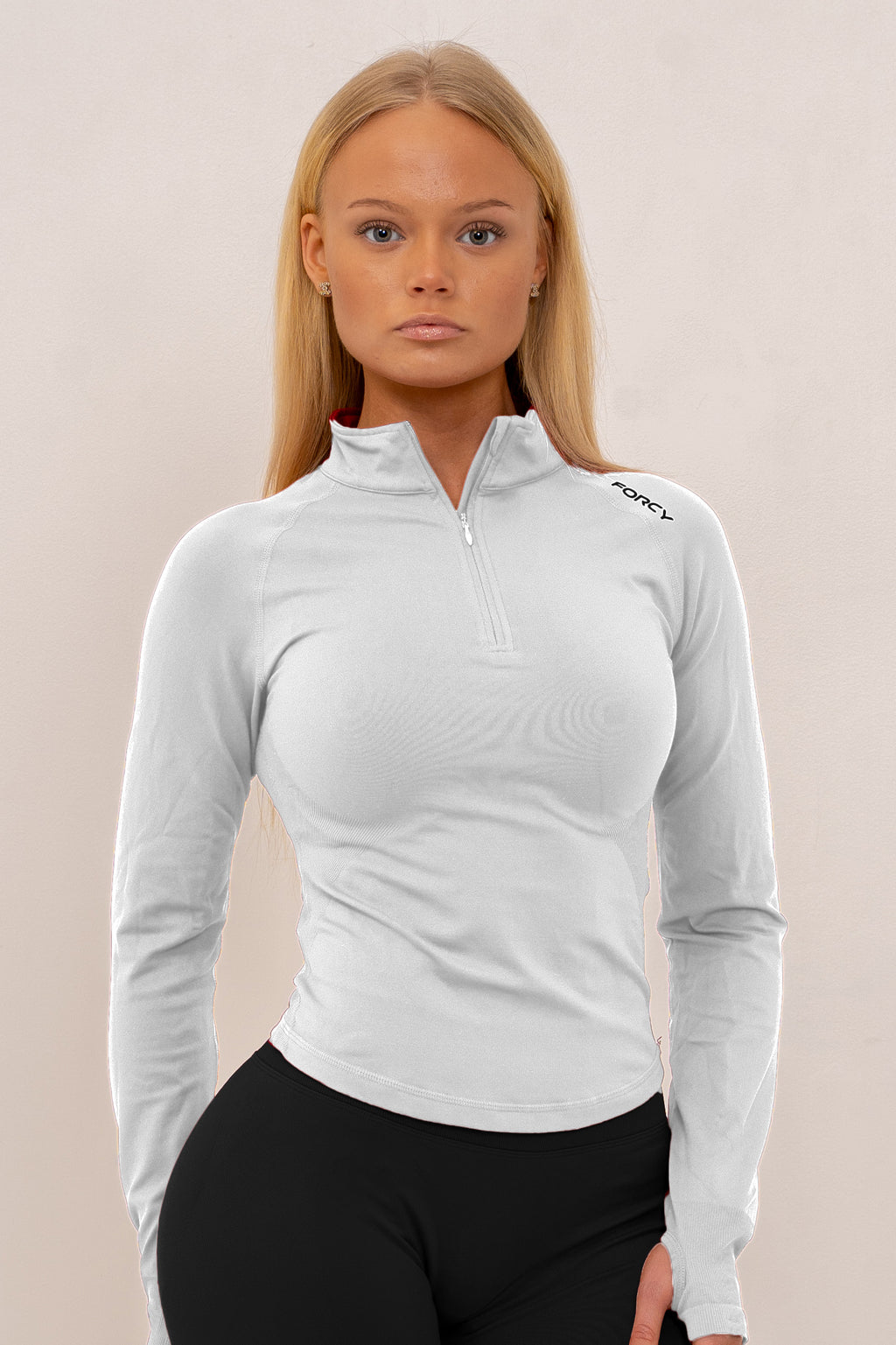 BOLT half zip jacka - Vit