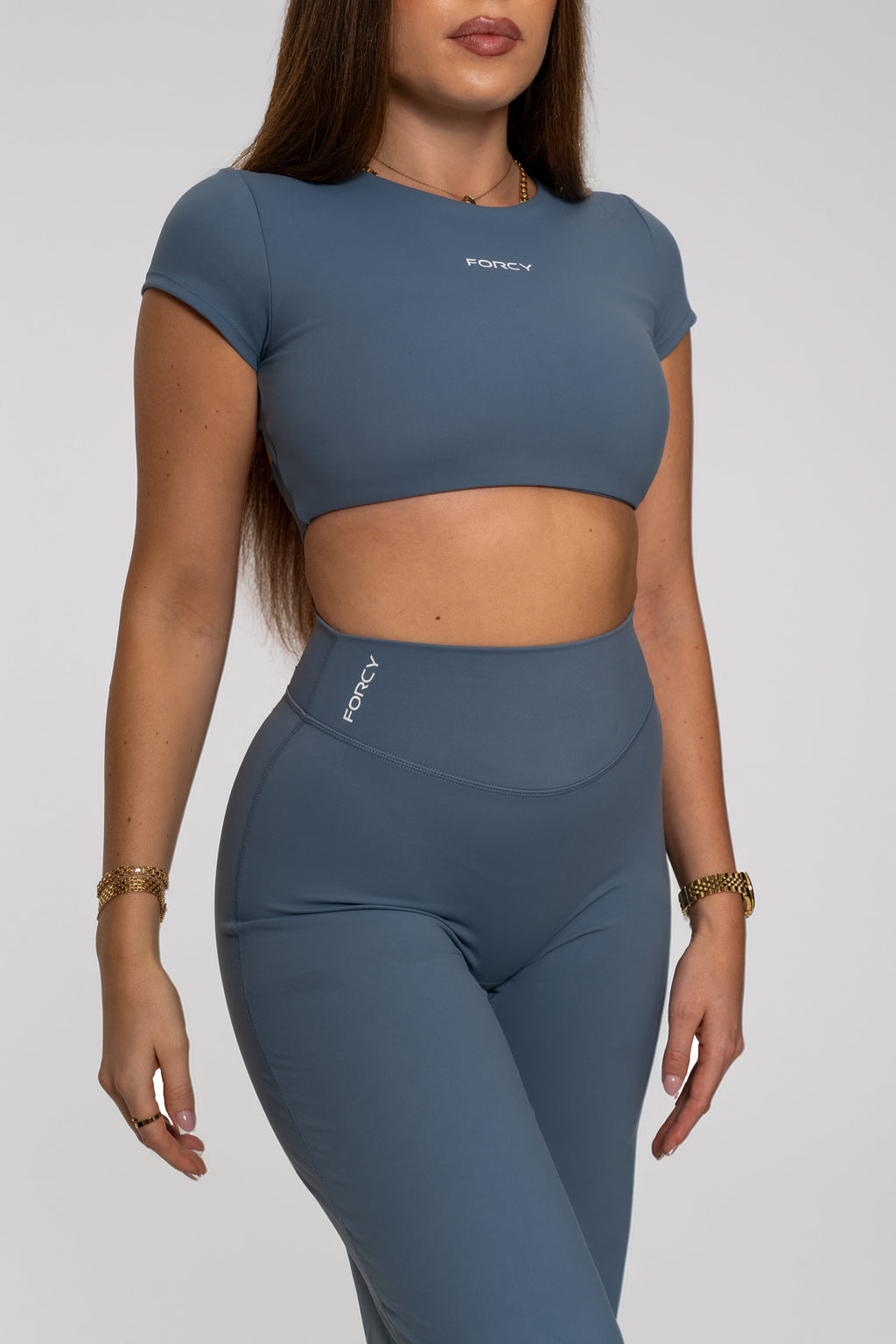 CLOUD crop top- Skuggblå