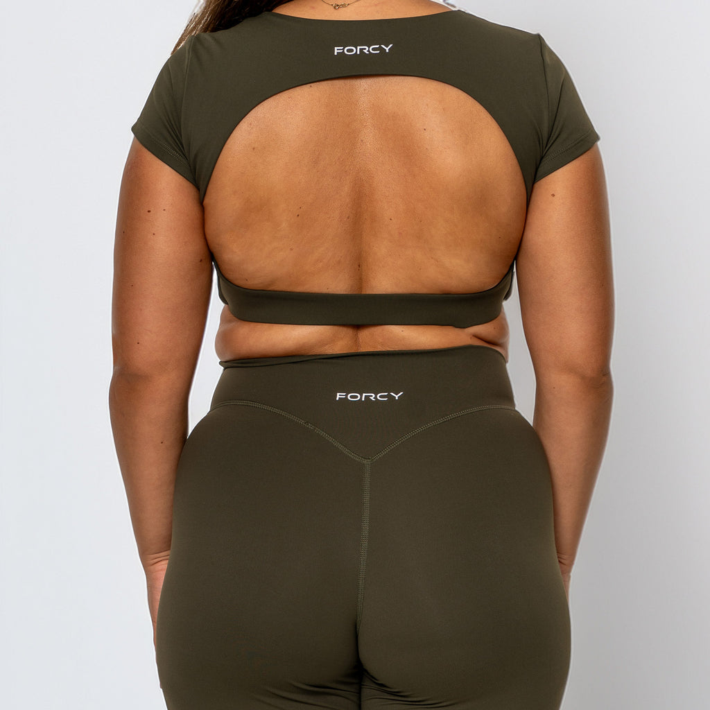 CLOUD crop top- Khaki