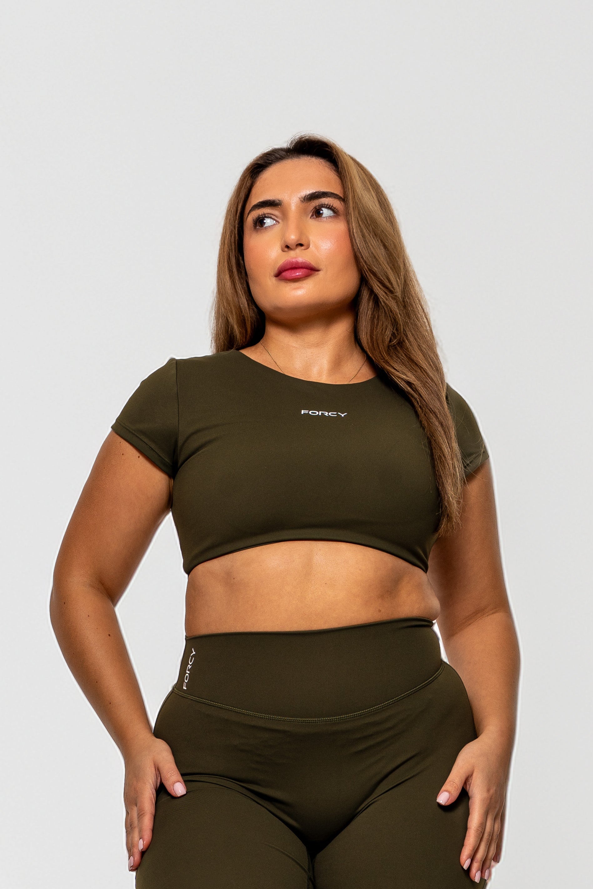 CLOUD crop top- Khaki